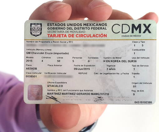 REPOSICION DE TARJETAS DE CIRCULACION